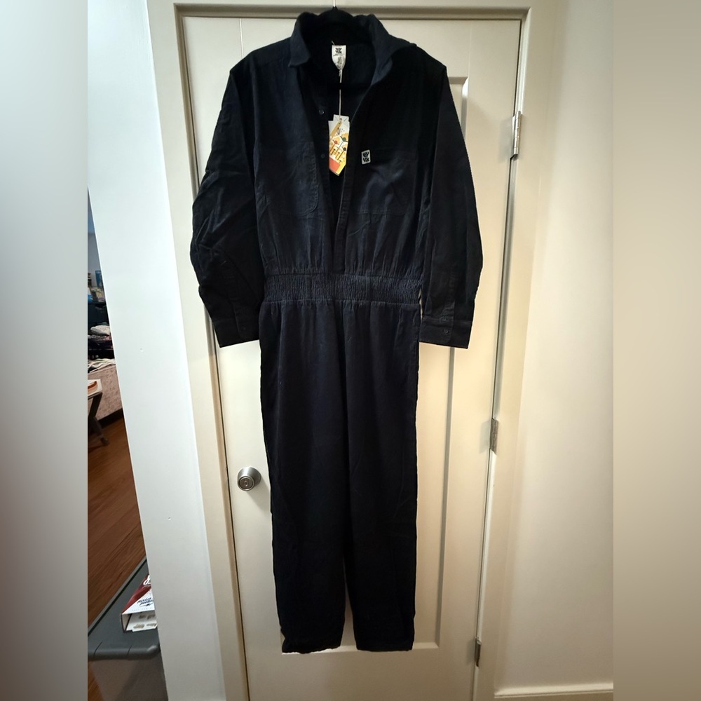 Black Corduroy Jumpsuit